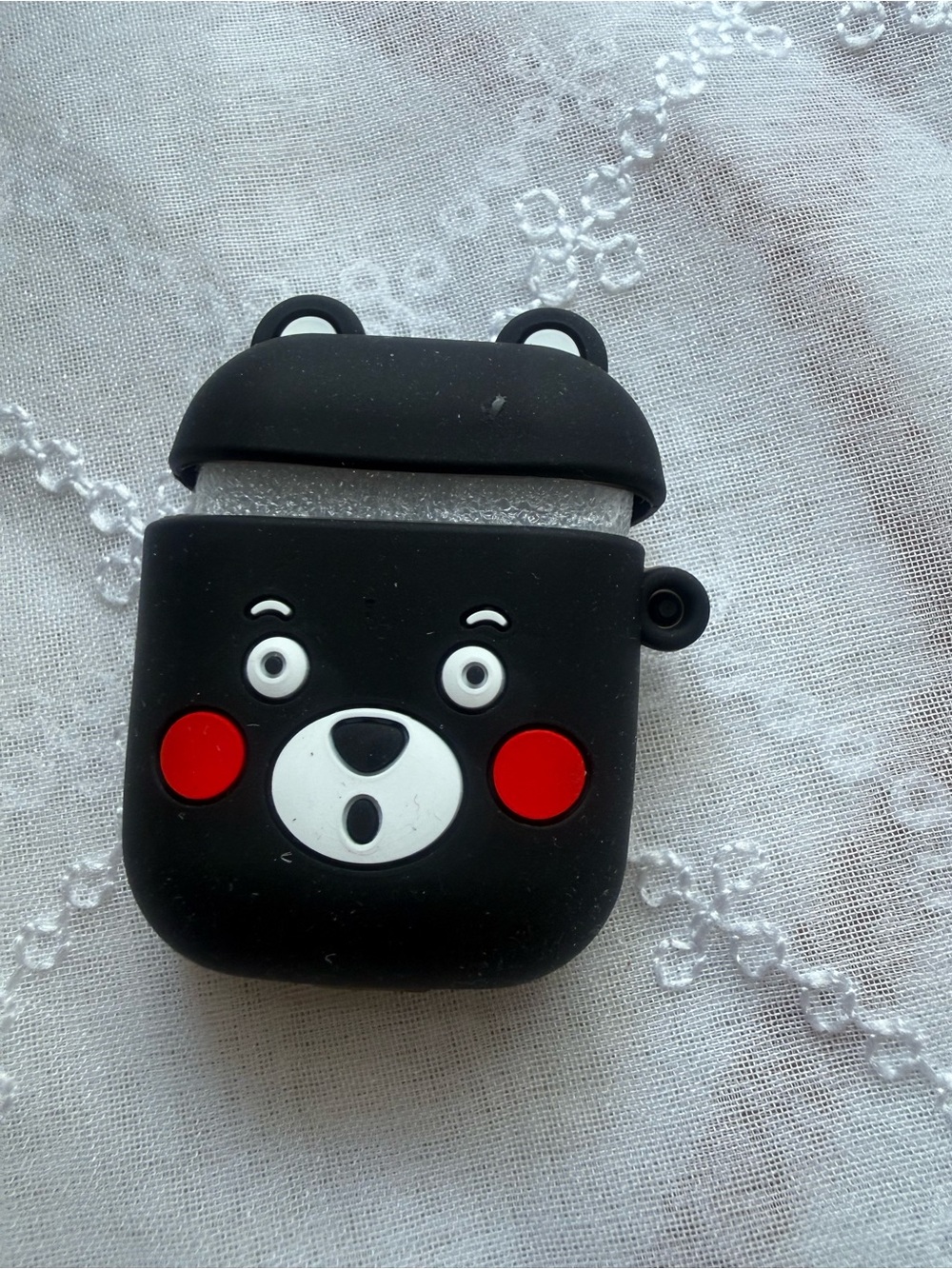 Kids Black Bear Silicone AirPod Case Cover